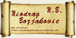 Miodrag Božjaković vizit kartica